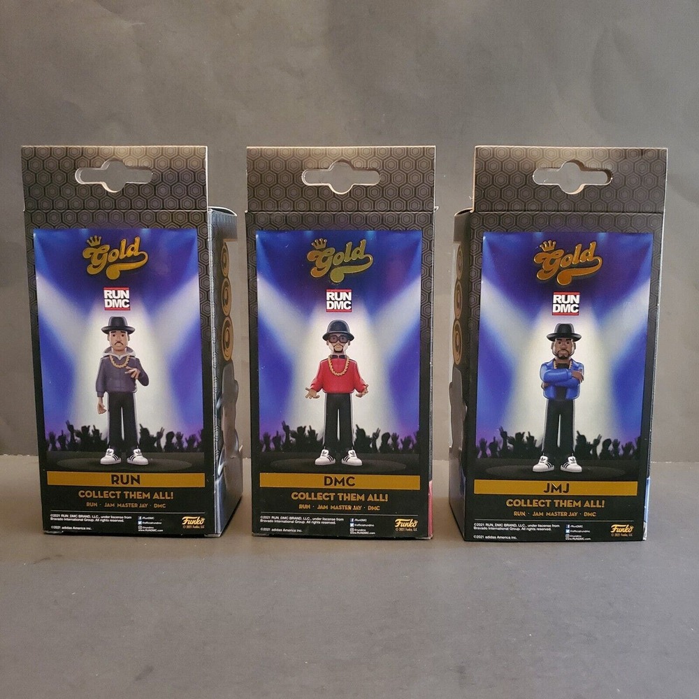 Funko Gold Run DMC Full Set 5" Collectible Figure NEW 3 pack JMJ Run & DMC - Picture 4 of 7